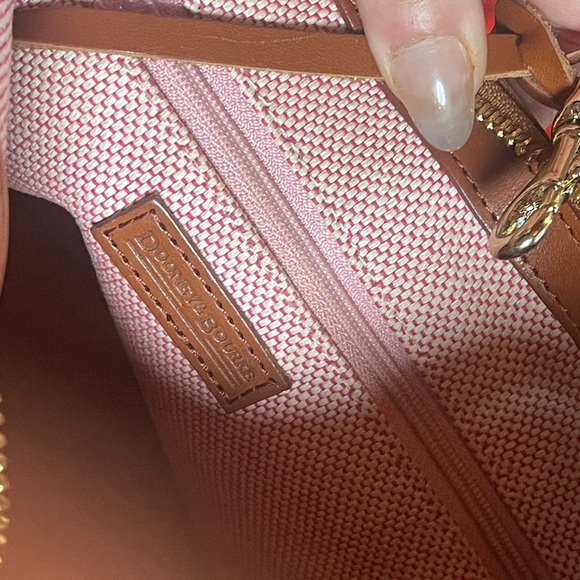 Dooney & Bourke Poppy Red Hobo Shoulder Bag with Leather Trim Horse bit strap - Picture 9 of 16